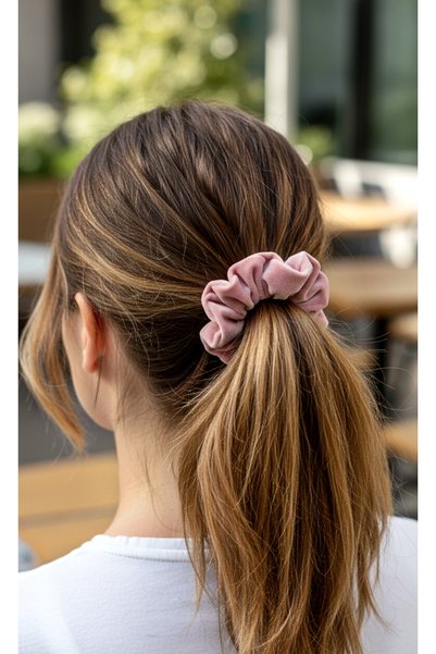 Mufincollection Self-Glittering Velvet Scrunchie – Soft and Sparkling Hair Tie