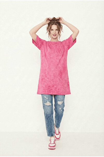 LİVE SPORT Γυναικείο τουνίκ Oversize με μοτίβο γραβάτας που πλένεται με οξύ