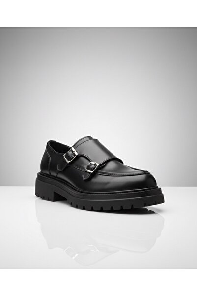 BT BABA TERZİ TOKALI SİYAH YÜKSEK TABAN LOUFER AYAKKABI
