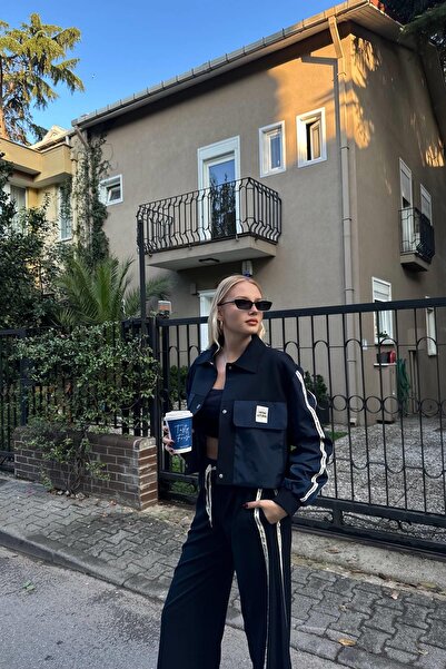 lizge giyim KUMAŞ MATCHLİ ETİKET DETAY CEKET