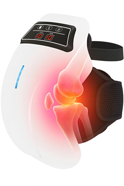 Generic Knee Massager with Heat Red Light Therapy Vibration 3D Massage Cordless LED Screen Pain Relief