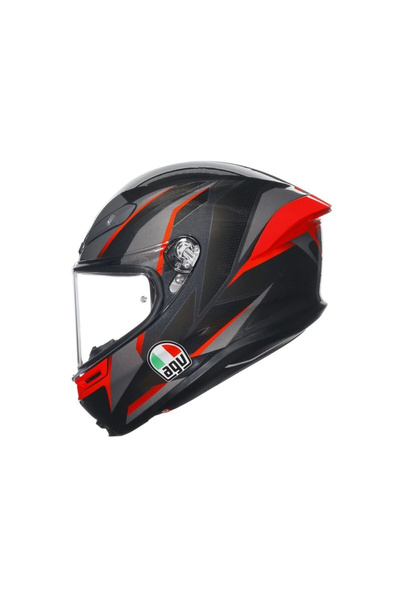 AGV K6S Mplk Slashcut Siyah Gri Kırmızı Kapalı Kask