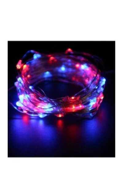 WTO Indoor LED light garland, WTO®, 100 LEDs, on copper wire, 10m, multicolor light
