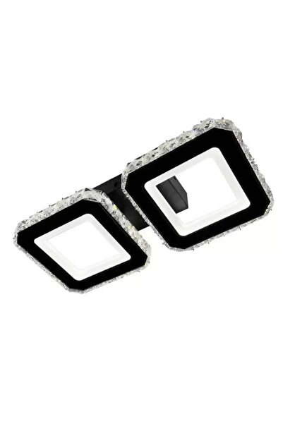 OEM QUADRIS Crystal LED Chandelier 24W, 2 Squares, Cool/Warm/Neutral, Dimmabl...