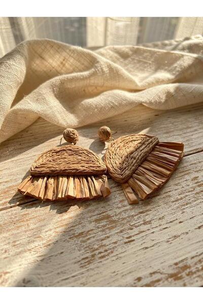 ayoljewelry أقراط بوهيمية متدلية من الخيزران