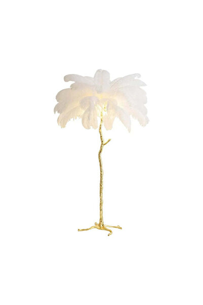 OEM Feather Floor Lamp Politidis 1 x E27 170 cm White