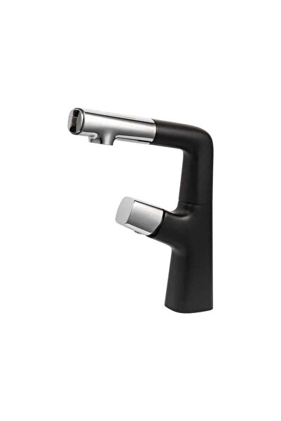 OEM Baterie Lavoar cu Dus Extractibil, Alama Sanitara, Crom si Negru, MP016H/C