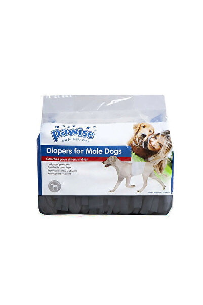 Pawise Sptrns Disposable Male Dog Diaper (224107) Black m