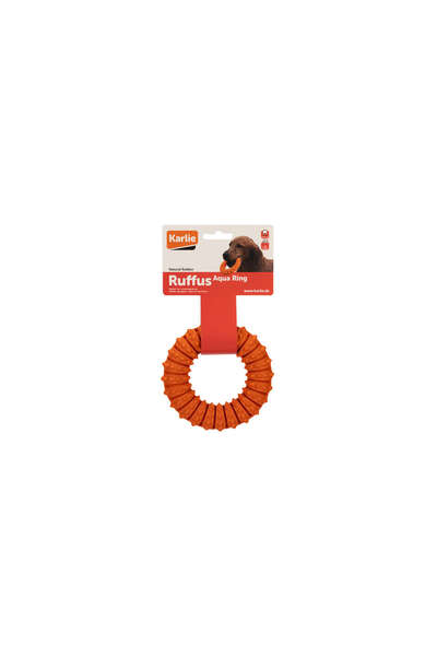 Karlie Sptrns Plastic Ring Dog Toy (224557) Orange 12