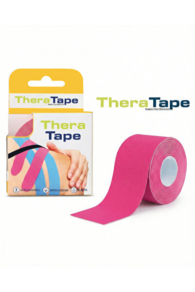 Theratape Support Your Movement Kinesio Sporcu Ağrı Bandı Pembe Renk Yüz & Vü...