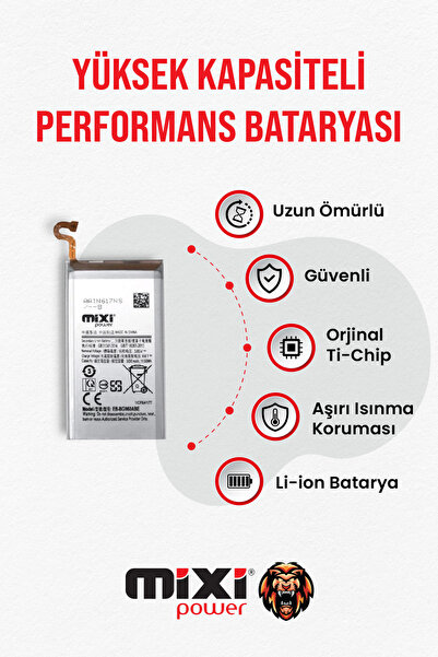 mixipower Samsung Galaxy S9 Uyumlu Tam Kapasite Batarya 1 Yıl Garantili