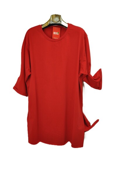 elma abone Plus Size Compact Combed Cotton Tunic