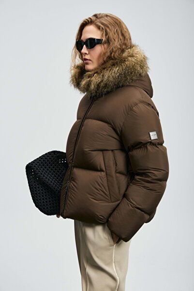 Lufian 122120052 Sunshıne Goose down Women's Coat Brown