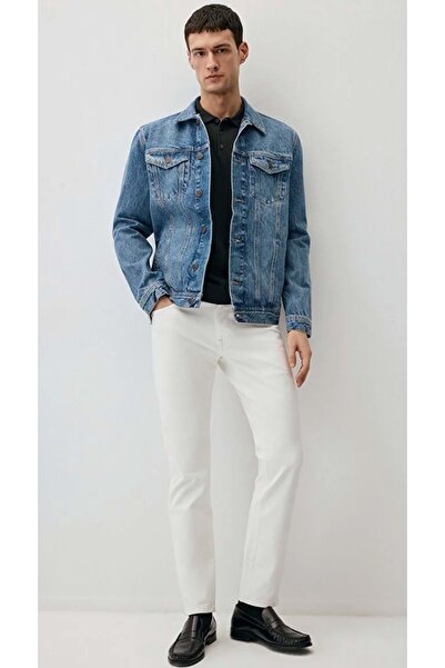Mavi M0035190581 Marcus Edition White Jean Pants Men's Denim Trousers White