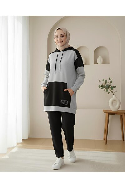 Modamorfo Kenguru zsebes dupla színű öltöny - fekete