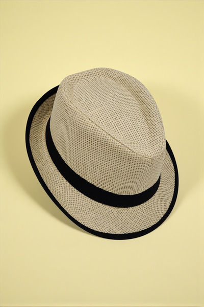 Milleniva قبعة تريلبي صيفية من القش باللون البيج