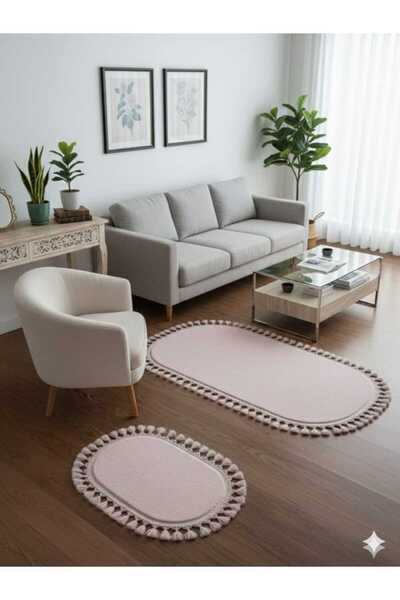 ALTUN CARPET 2 bucăți criom+6 culori disponibile covoraș de baie post pluș po...