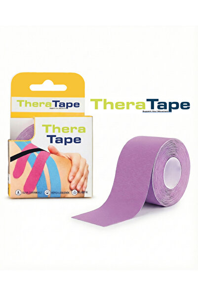 Theratape Support Your Movement Kinesio Sporcu Ağrı Bandı Mor Renk Yüz & Vücu...