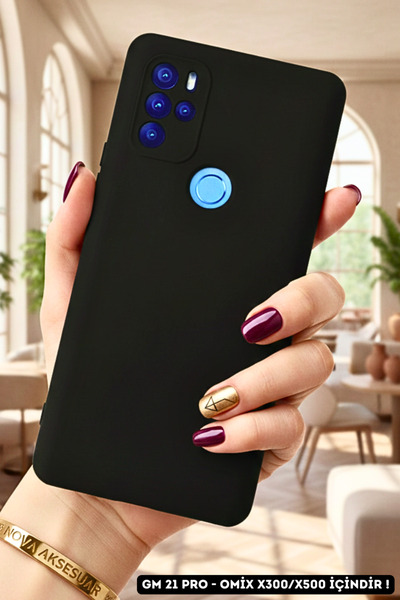 cepmoda GM 21 PRO / Omix X300 / X500 kılıf Soft Yüzey içi Kadife Pastel Renk ...