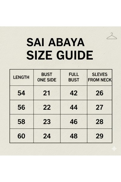 SAI ABAYA Elegant Jacquard Abaya with Chiffon Layer and Button Sleeve Details