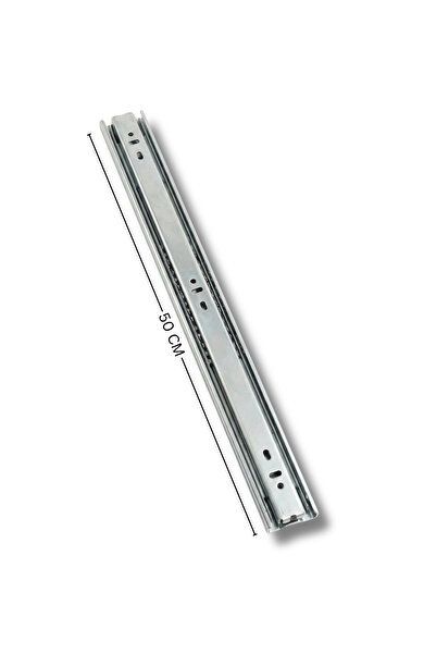 N.S NAMARK سكة درج معدني برمان ناعم 50 سم – سحاب أدراج مقاومة للصدأ بلون فضي عالي الجودة