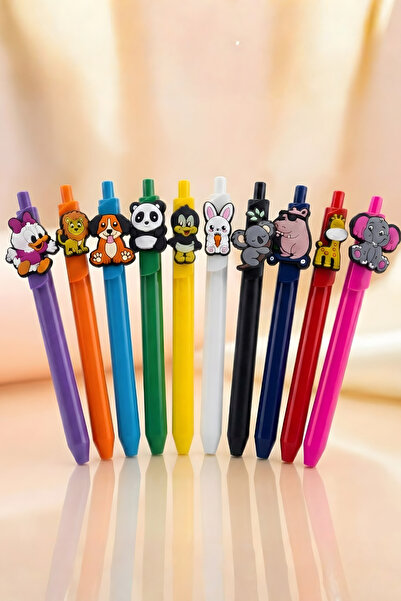 excarpin Hediyelik ve Koleksiyonluk Hayvan Figürlü 10’lu Kalem Seti