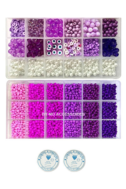 By MO Accessories Yeni Sezon Mor Tonlarında Figür Fimo Boncuklarla ve Kum Bon...