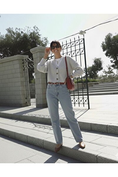 YUGA KNİTTİNG CARDIGAN DETALAT CU BUTONI TRICOTAT SELANİK basic PENTRU FEMEI