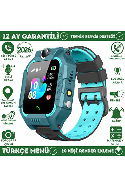 SİNCARLAR ELEKTRONİK G12 Sim Kartlı Akıllı Çocuk Saati Şarj Suya Dayanıklı