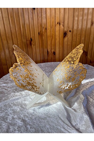 Genel Markalar Epoksi Özel Tasarım altın Varaklı Kelebek Rahle, Kitap Tutucu Kitap Ayracı Hediyeli