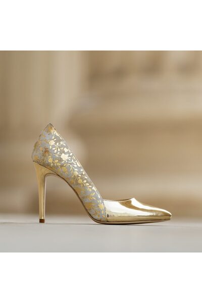 CONDUR by alexandru Aime Golden Flower Stiletto Shoes