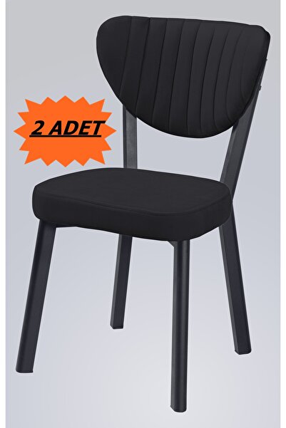 Flinder MD-1001 Siyah Elma 2'li Mutfak Sandalyesi, Yemek Odası, Bahçe, Balkon...