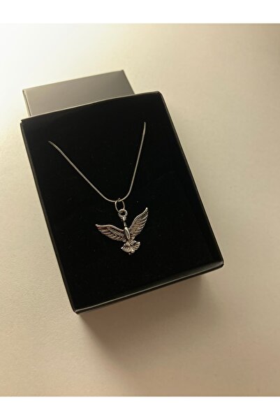 PURE BERRY GÜMÜŞ ANKA SEMBOL ÇELİK KOLYE İNCE YILAN ZİNCİR KARARMAZ SOLMAZ ÇELİK