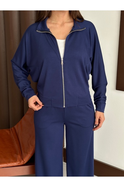 modapark.ist Women's Front Zippered Modal Pants Set