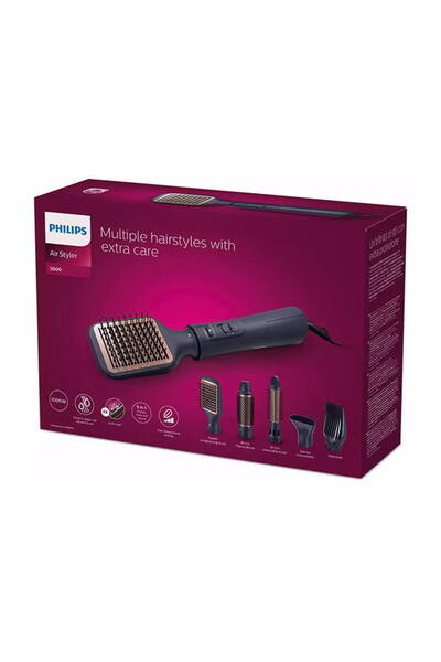 Philips Air Styler 2-in-1, 1000W, 5 Attachments, Blue