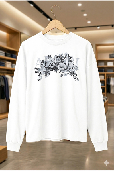 FEEL STYLE Μακρυμάνικο μπλουζάκι Flower με τύπωμα Ύφασμα που δεν είναι υγρό κ...