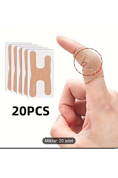 ORGANICYOU WUHAN 20 adet Nefes Alabilen Parmak Bandajı, Kendinden Yapışkanlı ...