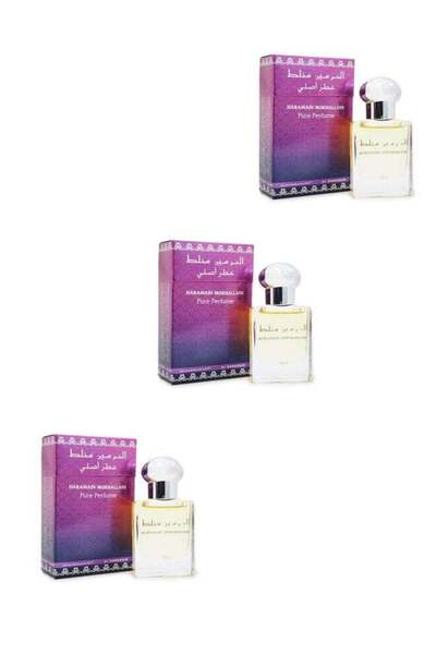 Haramain 3 قطع عطر مخلط نقي 15 مل زيت عطري للجنسين