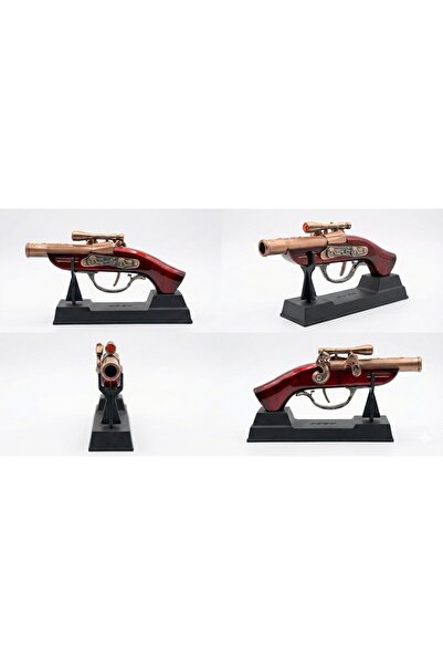 craftlinea Silah Görünümlü Lüks Gazlı Çakmak ve Sergileme Standı Tek Namlu