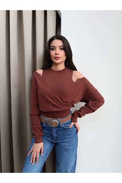 ESRAHELVACI Double Layer Knitwear Cardigan Sweater