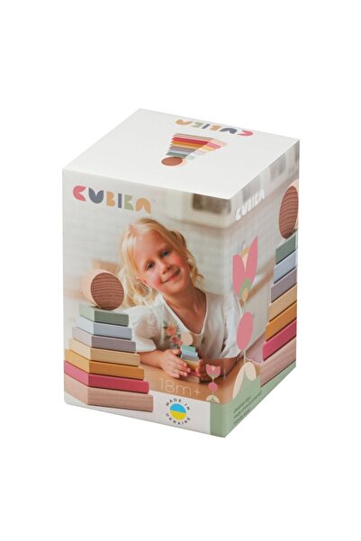 CUBIKA Wooden toy, Cubika, Color Pyramid - Pastel