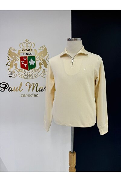 Paul Martin Canadian Pms1002 Thessaloniki Knitted Half Zipper Men's Sweatshirt