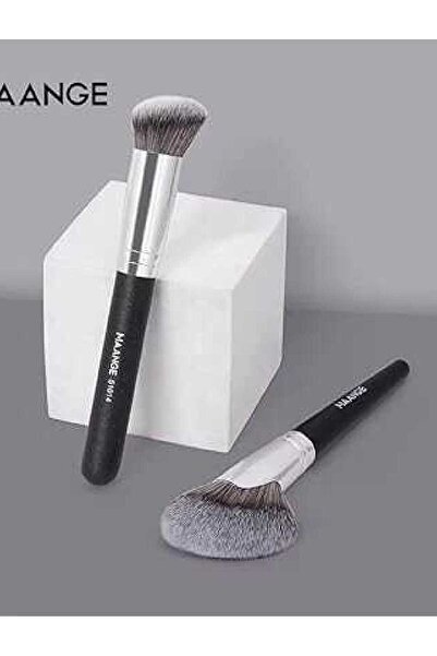 Generic Professional Makeup Brush Set, 2 Pieces (Black Synthetic)