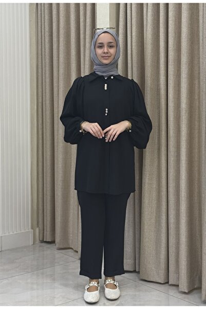 Taşlı Düğme İkili Takım