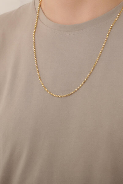 Bayar Gold 14 Ayar Altın Orta Kalın Erkek Doç Zincir Kolye