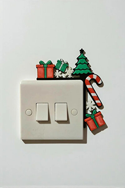 tredblock Decor pentru comutatorul de lumină de Anul Nou (versiunea dreapta) Ornament pentru priză pentru decorațiuni de Anul Nou