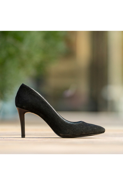 CONDUR by alexandru Pantofi Stiletto Adele Black Camoscio
