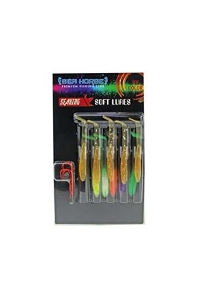 SEA HORSE Glow 5,5cm 5 Li Paket Silikon Balık C1