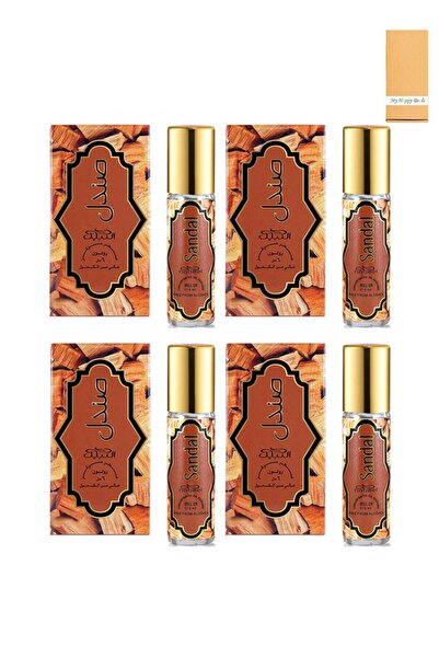Nabeel 4 Pcs Sandal Alcohol Free Roll On Oil Perfume 6ML