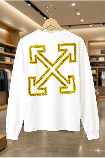 CC STORE Manecă lungă tricou Off cu imprimeu Țesătură anti-transpirație și an...